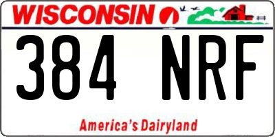 WI license plate 384NRF