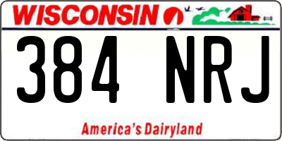 WI license plate 384NRJ