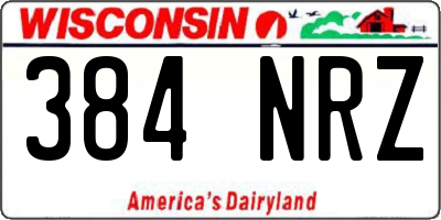 WI license plate 384NRZ