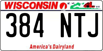 WI license plate 384NTJ