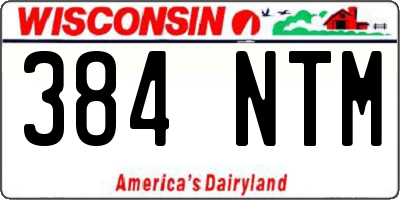 WI license plate 384NTM