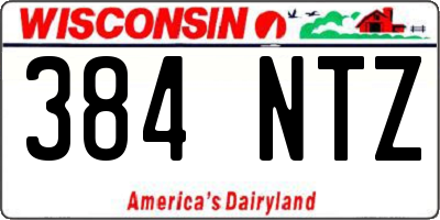 WI license plate 384NTZ