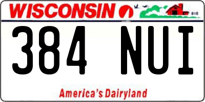 WI license plate 384NUI