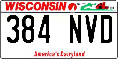 WI license plate 384NVD