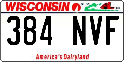 WI license plate 384NVF