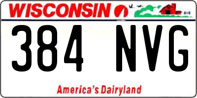 WI license plate 384NVG