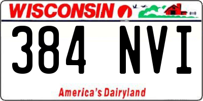 WI license plate 384NVI