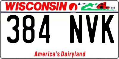WI license plate 384NVK