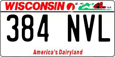 WI license plate 384NVL