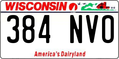WI license plate 384NVO