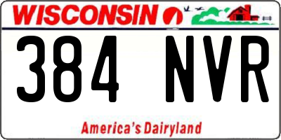 WI license plate 384NVR