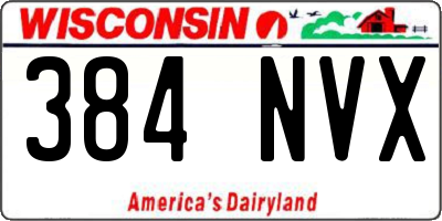 WI license plate 384NVX