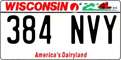 WI license plate 384NVY
