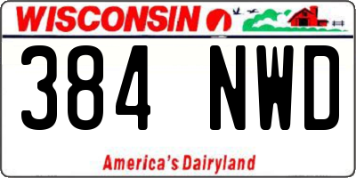 WI license plate 384NWD