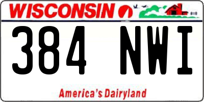 WI license plate 384NWI