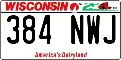 WI license plate 384NWJ