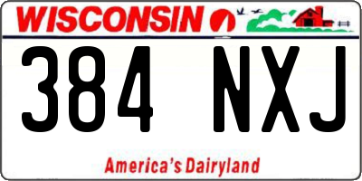 WI license plate 384NXJ
