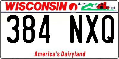 WI license plate 384NXQ