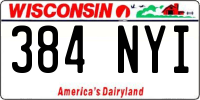 WI license plate 384NYI