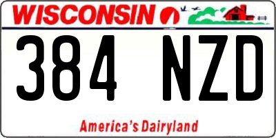 WI license plate 384NZD