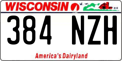WI license plate 384NZH