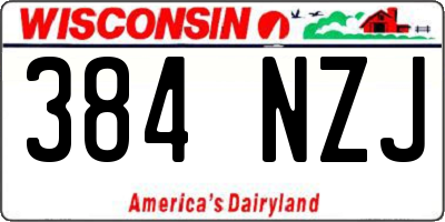 WI license plate 384NZJ