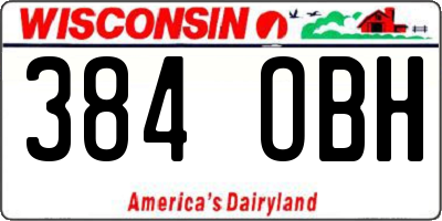 WI license plate 384OBH