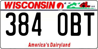 WI license plate 384OBT