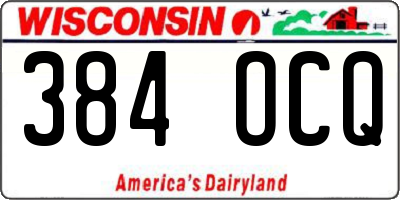 WI license plate 384OCQ