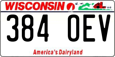 WI license plate 384OEV