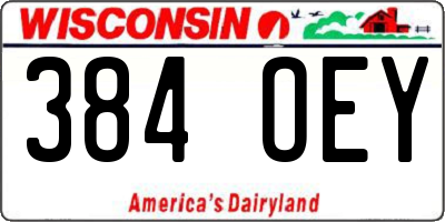 WI license plate 384OEY
