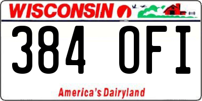 WI license plate 384OFI