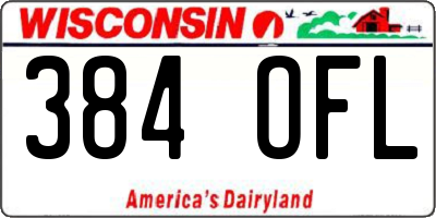 WI license plate 384OFL
