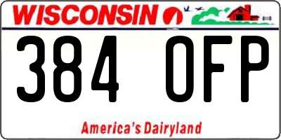 WI license plate 384OFP