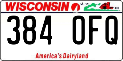 WI license plate 384OFQ