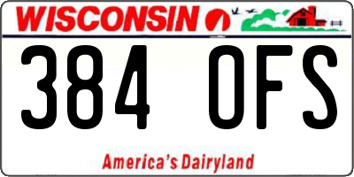 WI license plate 384OFS