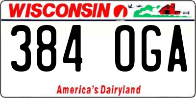 WI license plate 384OGA