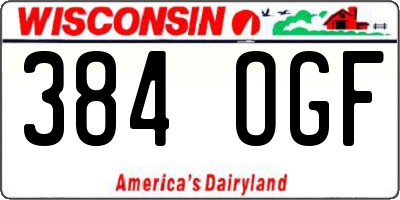 WI license plate 384OGF