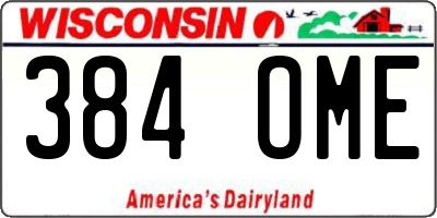 WI license plate 384OME