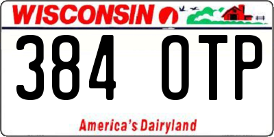 WI license plate 384OTP