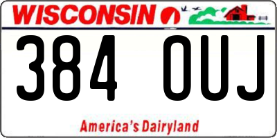 WI license plate 384OUJ