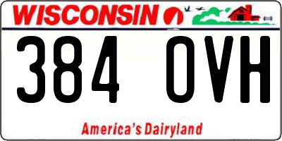 WI license plate 384OVH