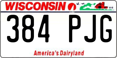 WI license plate 384PJG