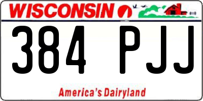 WI license plate 384PJJ