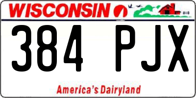 WI license plate 384PJX