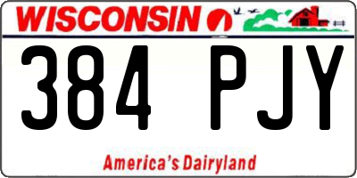 WI license plate 384PJY