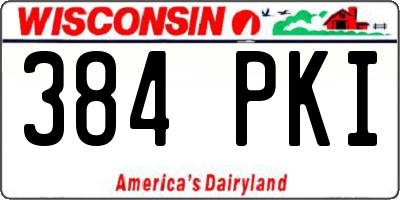 WI license plate 384PKI
