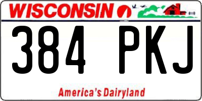 WI license plate 384PKJ