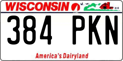 WI license plate 384PKN