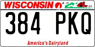 WI license plate 384PKQ